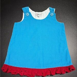 Lolly Wolly Doodle Blue Corduroy Dress